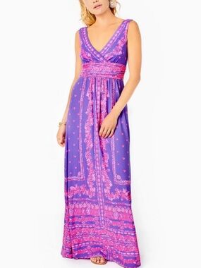 NWT LILLY PULITZER SIZE LARGE MARGARITA MAXI DRESS *CORAL CRAZE*